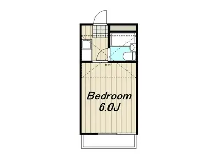 あっぷるはうすルルドI(ワンルーム/1階)の間取り写真