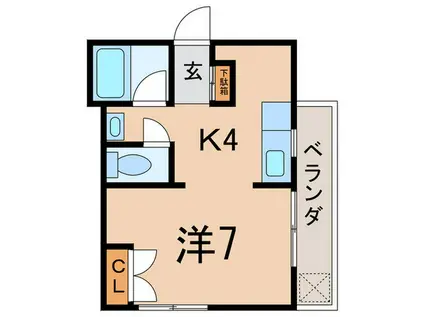 ドルチェやの(1K/1階)の間取り写真