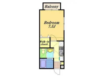 STEPⅠ(1K/1階)の間取り写真