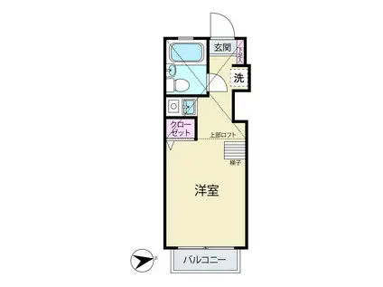 シャムロック白楽(ワンルーム/1階)の間取り写真