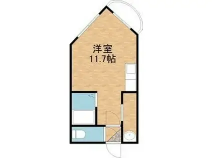 SビルドN38(ワンルーム/1階)の間取り写真