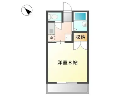 セントフォレスト下中野(1K/2階)の間取り写真