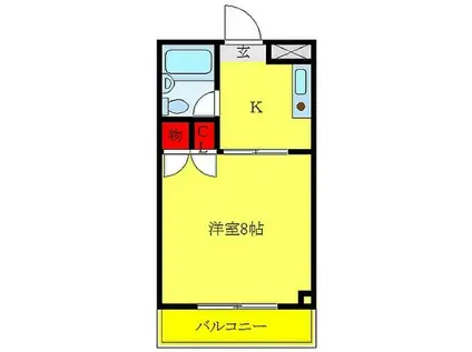 パークレーン日暮里(1K/3階)の間取り写真