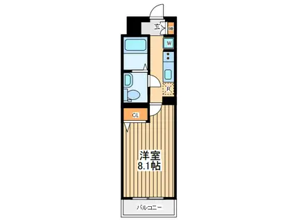アゼスト調布(1K/3階)の間取り写真