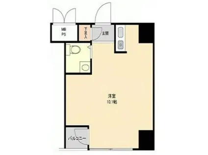 朝日プラザ長堀東パサージュ(ワンルーム/5階)の間取り写真