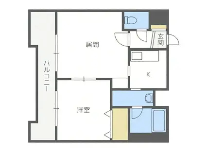 ストラッセ本郷(1LDK/3階)の間取り写真