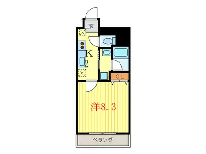 リテラ竹屋町(1K/5階)の間取り写真
