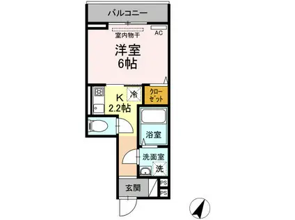 CHOU CHOU(1K/3階)の間取り写真