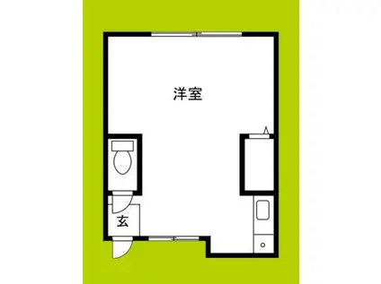 キー・トゥック・サー・キドグチ(ワンルーム/2階)の間取り写真