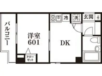 ワコーレ宮前平(1DK/4階)の間取り写真