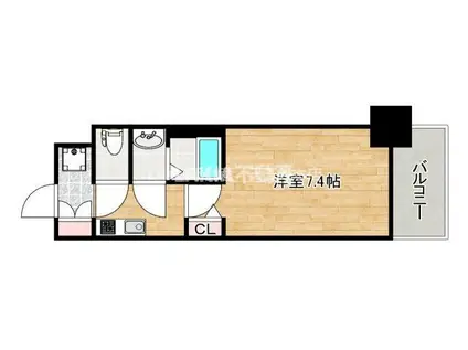 フォーリアライズ天王寺ヴァロール(1K/5階)の間取り写真