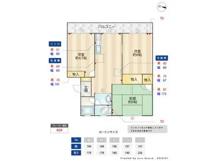 さがみ野東洋マンション(3DK/1階)の間取り写真