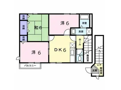 CIELI(3DK/2階)の間取り写真