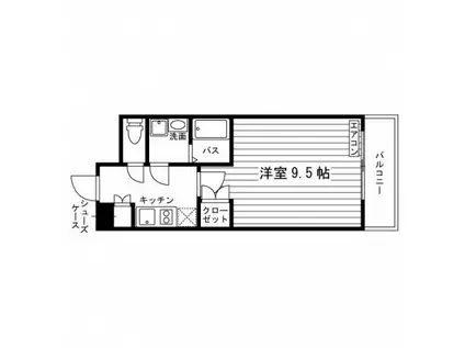 アヴァンツァーレ京都(ワンルーム/3階)の間取り写真