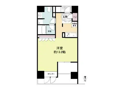 プライムアーバン堺筋本町(ワンルーム/4階)の間取り写真