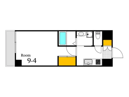 UNISON NEXT(1K/10階)の間取り写真