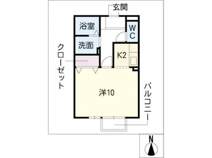 サンハイ寿エイト(1K/1階)の間取り写真