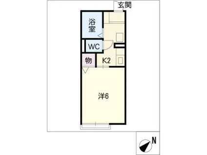 オークプラザ(1K/1階)の間取り写真