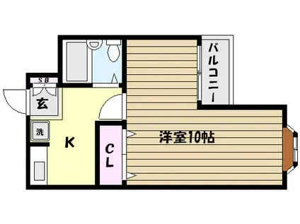 ギャラリティー白晃(1K/3階)の間取り写真
