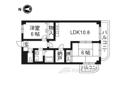 ビラクレール(2LDK/3階)の間取り写真
