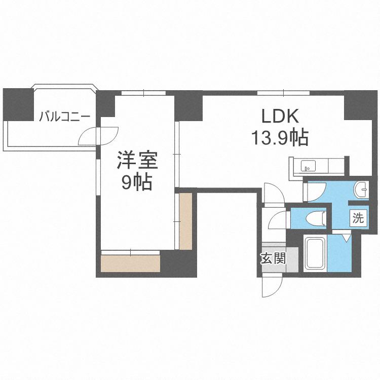 アコード23(1LDK/3階)の間取り写真