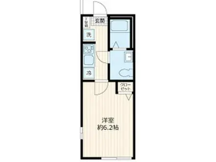 岩井町テラス(1K/3階)の間取り写真