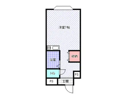 エムハイツ津の辺(ワンルーム/3階)の間取り写真