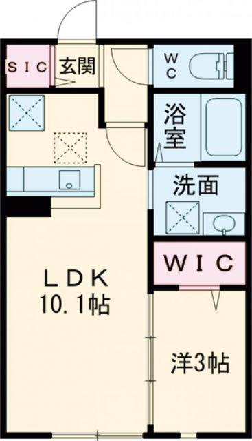 メゾン・ド・ルフレ(1LDK/1階)の間取り写真
