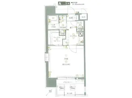 サヴォイ コートオブアームズ(1K/7階)の間取り写真