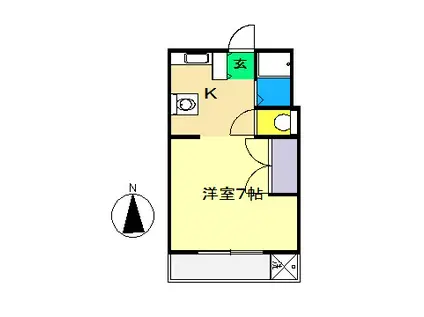 中沢ハイツ(1DK/3階)の間取り写真