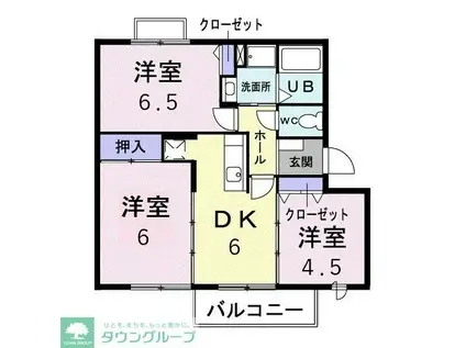 ヴィレッジトミタB棟(3DK/2階)の間取り写真