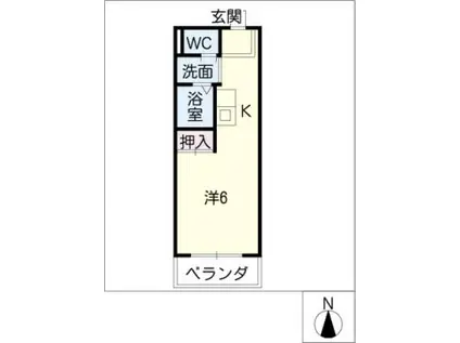コーポYD(ワンルーム/1階)の間取り写真