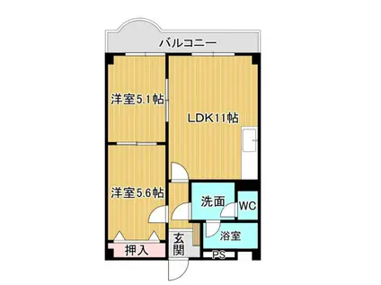 ST.MARIA GARDEN HILLSエスティマリアガーデンヒル(2LDK/1階)の間取り写真