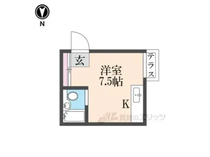 ドミシル萱島(ワンルーム/1階)の間取り写真