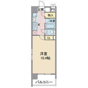 レージュASANO(1K/2階)の間取り写真