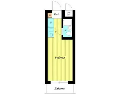 パレ・ドール高砂I(ワンルーム/2階)の間取り写真