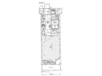 ルーブル南馬込参番館(1K/6階)の間取り写真