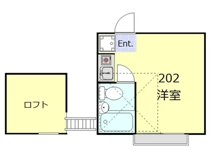 スカイピア梶ヶ谷(ワンルーム/2階)の間取り写真