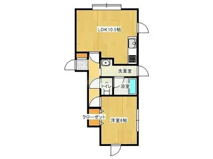 NO.13(1LDK/1階)の間取り写真