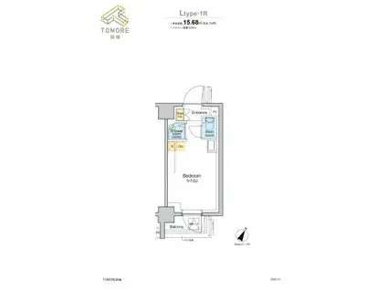 TOMORE田端(ワンルーム/5階)の間取り写真