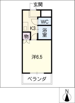 セントラルハイツ滝川(1K/2階)の間取り写真
