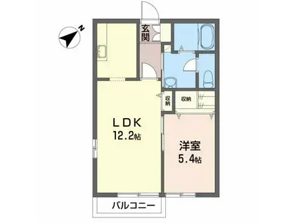 サン・マリノ(1LDK/2階)の間取り写真