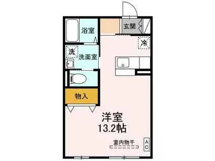 メゾン・ド・エトワールA(ワンルーム/2階)の間取り写真