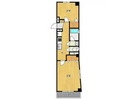 ル ヴァン ド ヴィラ(1SK/5階)の間取り写真