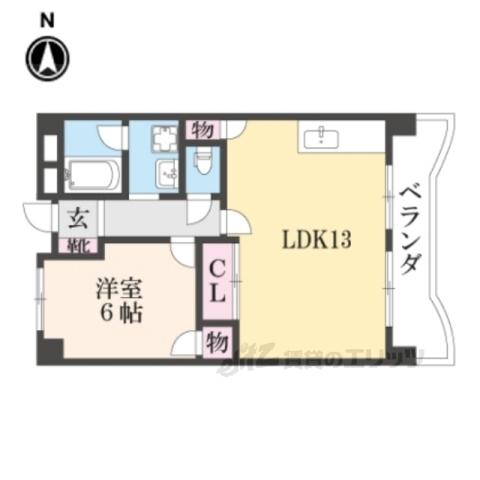 グランデあんご(1LDK/2階)の間取り写真