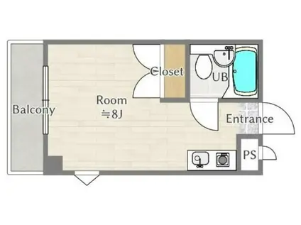 狭山グリーンハイツ(ワンルーム/3階)の間取り写真