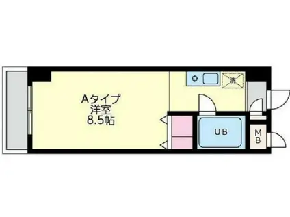 フェニックスヒルズ(ワンルーム/3階)の間取り写真