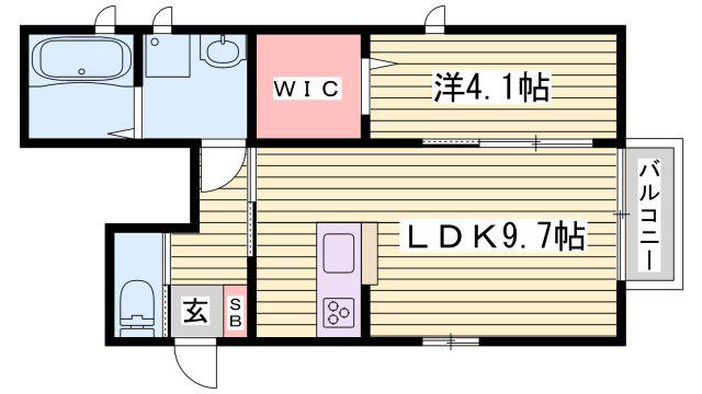 グランツ(1LDK/1階)の間取り写真