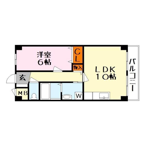 HATS(1LDK/4階)の間取り写真
