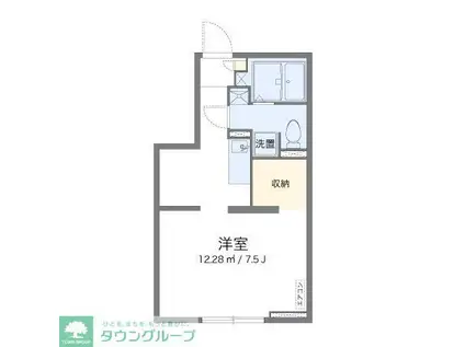 アルクメルベーユ(ワンルーム/1階)の間取り写真